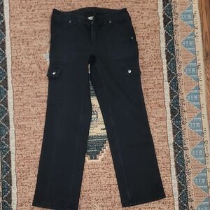 Duluth Trading Co Black Pants Fleece Lined
